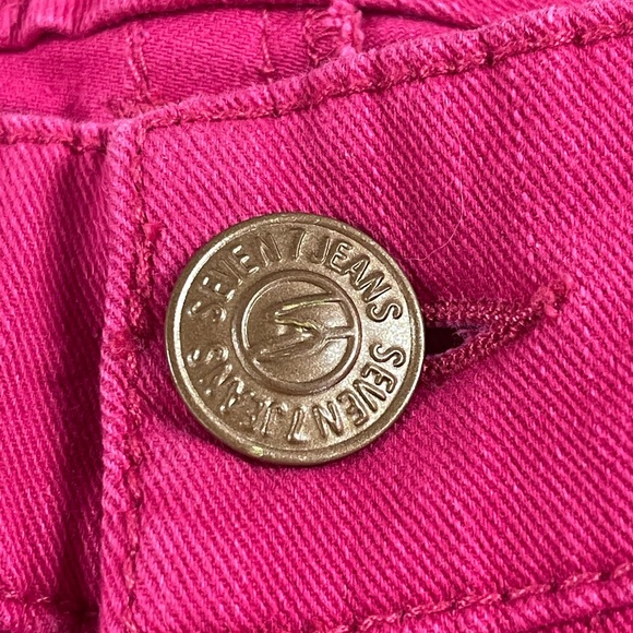 Seven7 Jeans Womens Size 6 Distressed Pink Skinny Denim Pants Casual - Picture 14 of 14